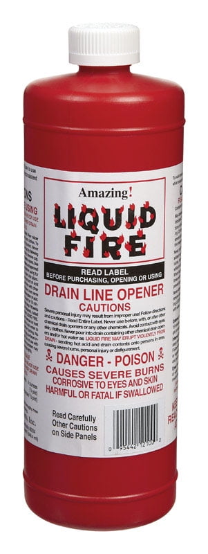 Amazing Liquid Fire Liquid Drain Opener 32 oz