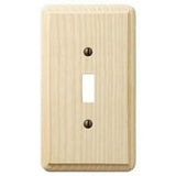 Amerelle Contemporary Unfinished Beige 1 gang Wood Toggle Wall Plate 1 pk