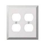 Amerelle Century Polished Chrome 2 gang Stamped Steel Duplex Wall Plate 1 pk