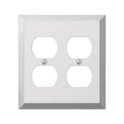 Amerelle Century Polished Chrome 2 gang Stamped Steel Duplex Wall Plate 1 pk