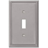 Amerelle Metro Brushed Nickel 1 gang Die-Cast Metal Toggle Wall Plate 1 pk