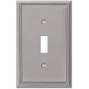Amerelle Metro Brushed Nickel 1 gang Die-Cast Metal Toggle Wall Plate 1 pk