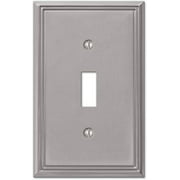 Amerelle Metro Brushed Nickel 1 gang Die-Cast Metal Toggle Wall Plate 1 pk