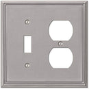 Amerelle Metro Brushed Nickel 2 gang Die-Cast Metal Toggle Wall Plate 1 pk
