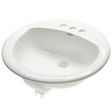 American Standard Rondalyn Vitreous China Bathroom Sink 19 in. W X 19 in. D White