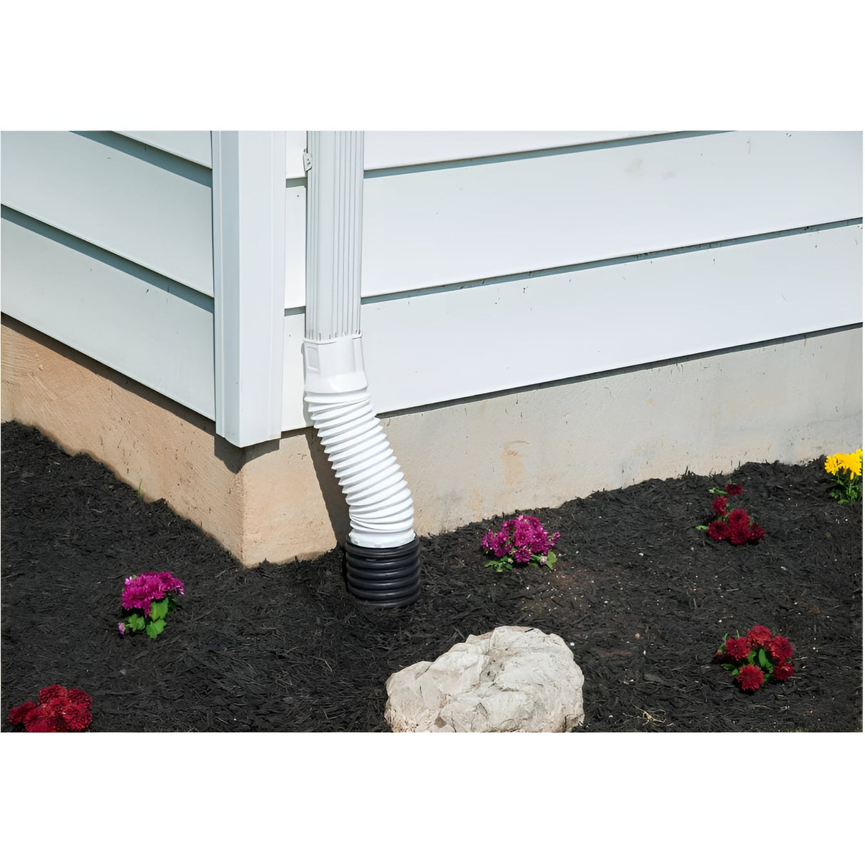 Amerimax Flex-A-Spout 3.75 in. H X 3.75 in. W X 16 in. L White Vinyl Flexible Downspout Extension
