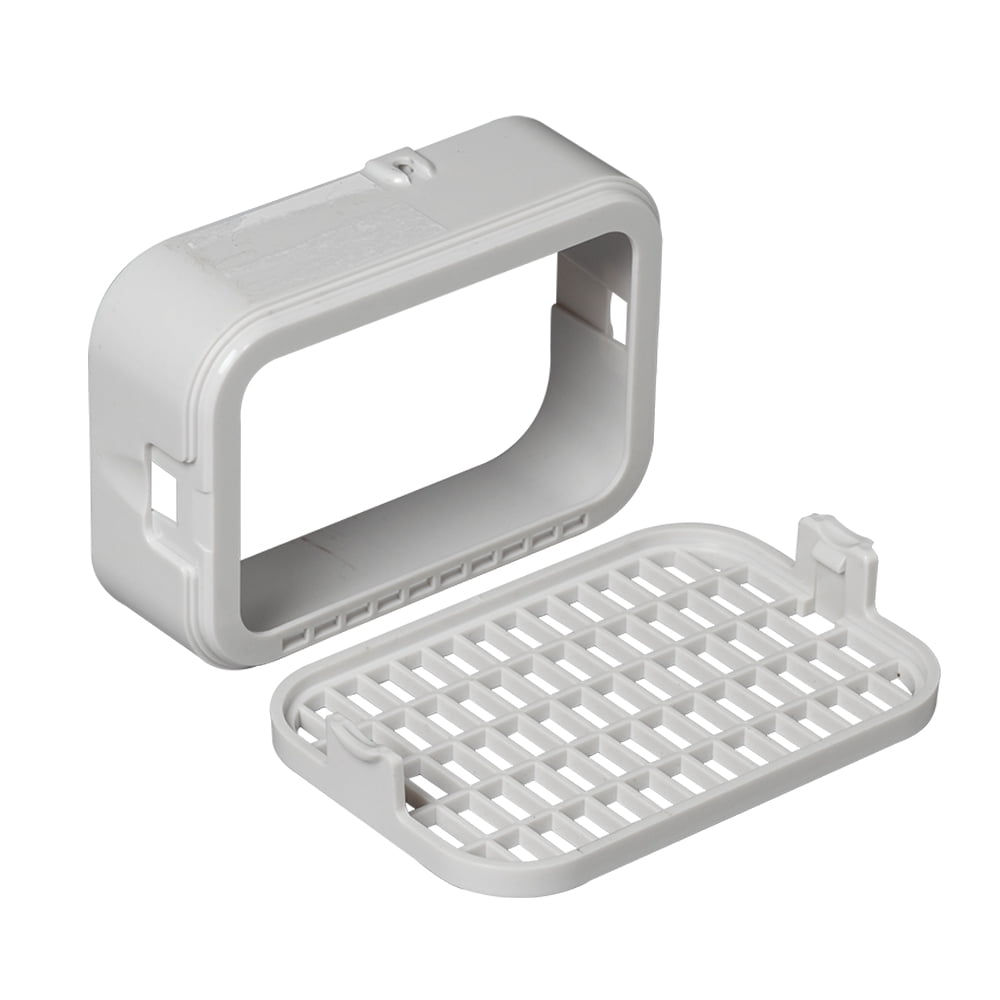 Amerimax 3 in. H X 4 in. W X 1.5 in. L White Plastic K Rodent Guard