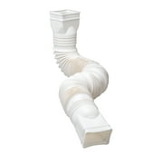 Amerimax Flex-A-Spout 4.5 in. H X 4.5 in. W X 55 in. L White Vinyl Downspout Extension