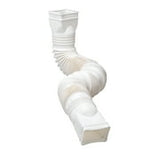 Amerimax Flex-A-Spout 4.5 in. H X 4.5 in. W X 55 in. L White Vinyl Downspout Extension