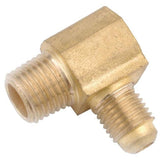 Anderson Metals 1/2 in. Flare Elbow in. X 3/8 in. D MIP Brass 90 Degree Elbow