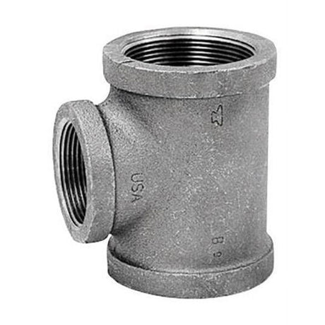 Anvil International 1 in. FPT X 3/4 in. D FPT 3/4 in. D FPT Black Malleable Iron Reducing Tee