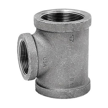 Anvil 1/2 in. FPT X 3/4 in. D FPT 3/4 in. D FPT Black Malleable Iron Reducing Tee