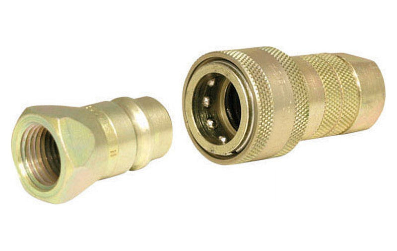 Apache Steel 3/8 in. D X 3/8 in. D Hydraulic Coupler 2 pk