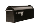 Gibraltar Mailboxes Franklin Contemporary Galvanized Steel Post Mount Black Mailbox