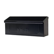 Gibraltar Mailboxes Townhouse Classic Galvanized Steel Wall Mount Black Mailbox