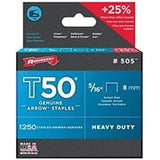 Arrow T50 3/8 in. W X 5/16 in. L 18 Ga. Flat Crown Heavy Duty Staples 5000 pk