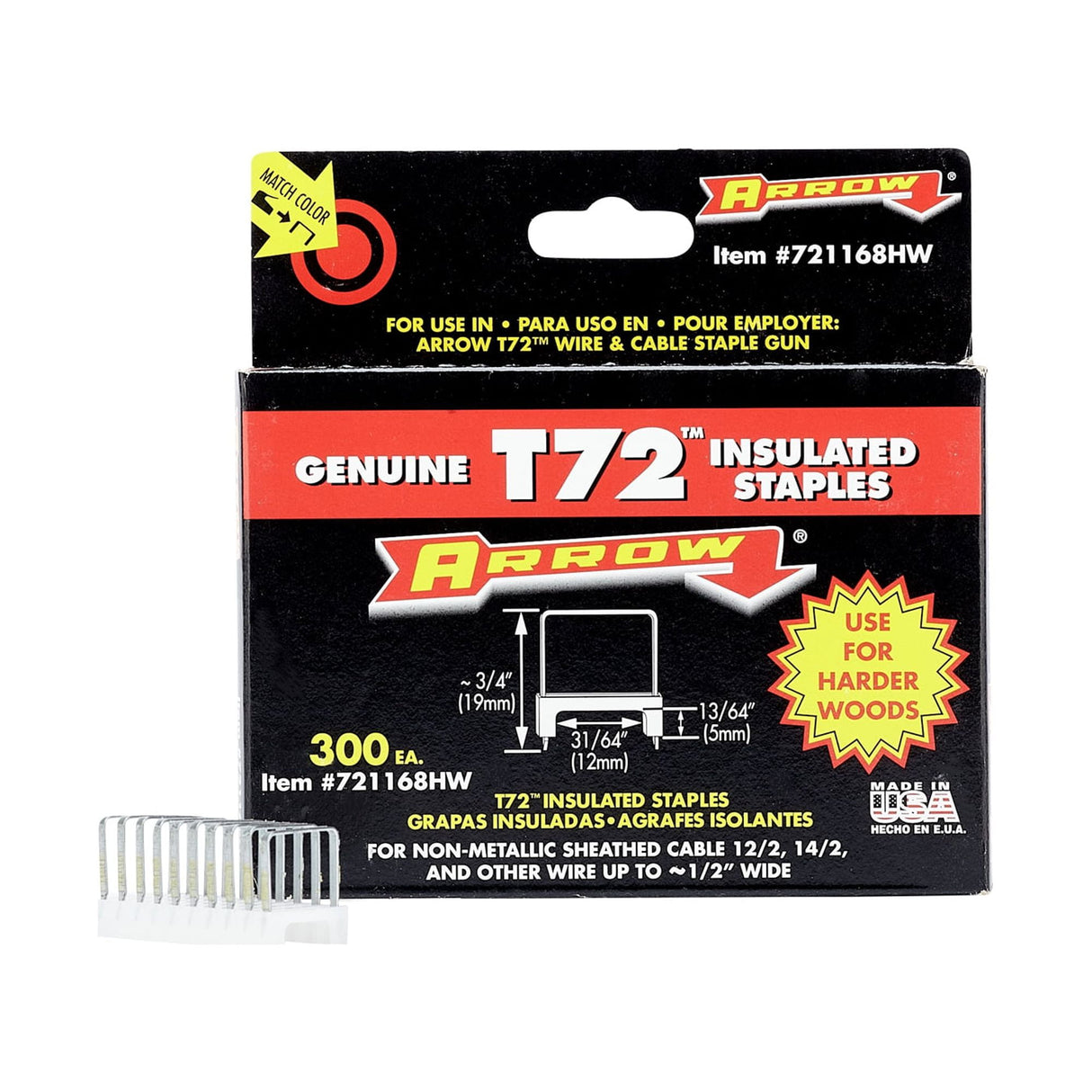 Arrow T72 31/64 in. W X 3/4 in. L 15 Ga. Wide Crown Insulated Staples 300 pk
