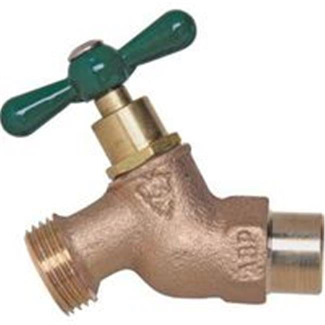 Arrowhead Brass 1/2 in. Copper Sweat X 3/4 in. MHT Brass No-Kink Hose Bibb