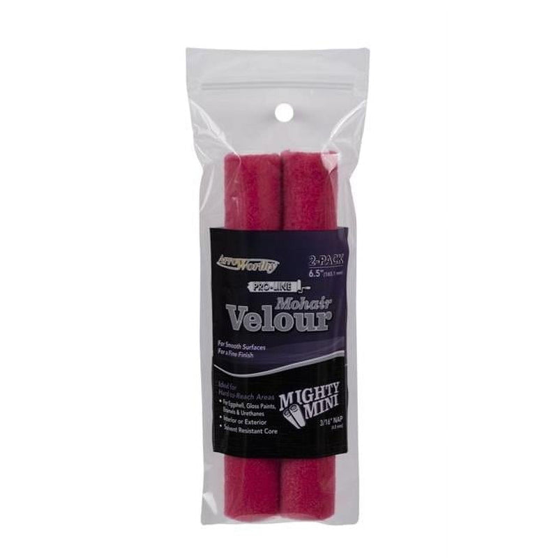 ArroWorthy Pro-Line Mohair Blend 6.5 in. W X 3/16 in. Mini Paint Roller Cover 2 pk