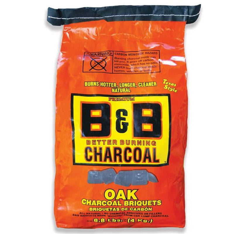 B&B Charcoal All Natural Oak Hardwood Charcoal Briquettes 8.8 lb