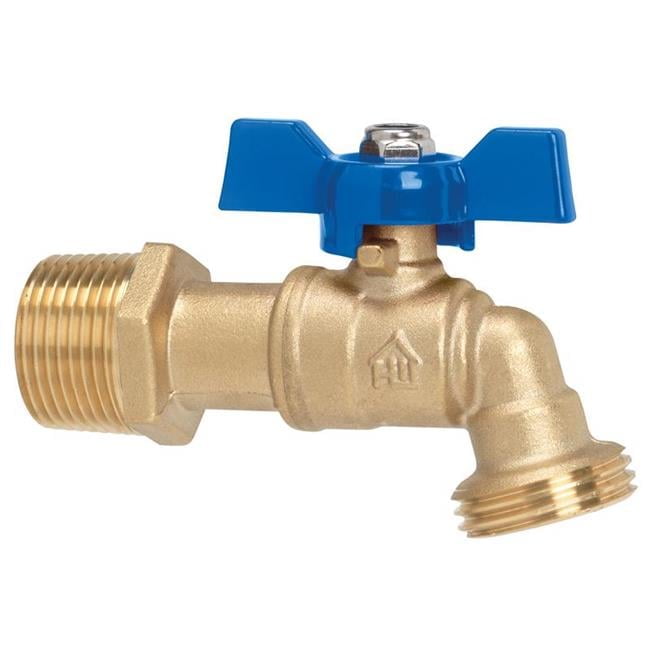 Homewerks 3/4 in. MIP X 3/4 in. MHT Brass Ball Valve Hose Bibb