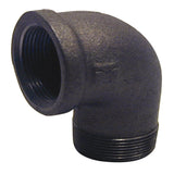 STZ Industries 2 in. FIP each X 2 in. D MIP Black Malleable Iron 90 Degree Street Elbow