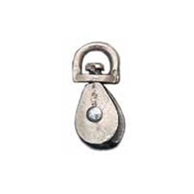 Baron 1/2 in. D Electro-Plated Iron Swivel Eye Single Eye Pulley