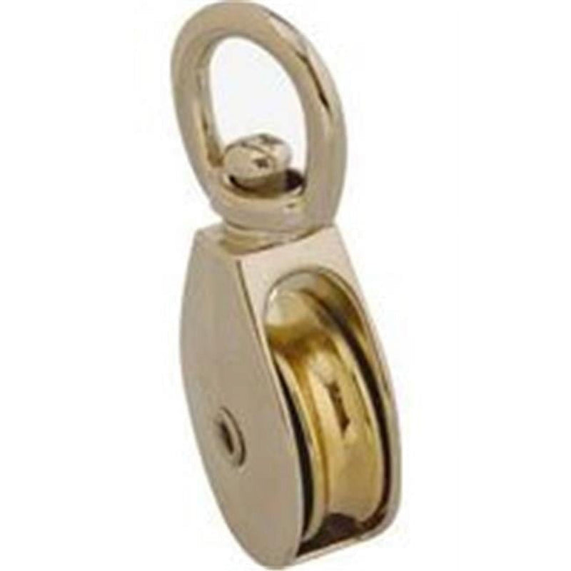 Baron 2 in. D Electro-Plated Iron Swivel Eye Single Eye Pulley