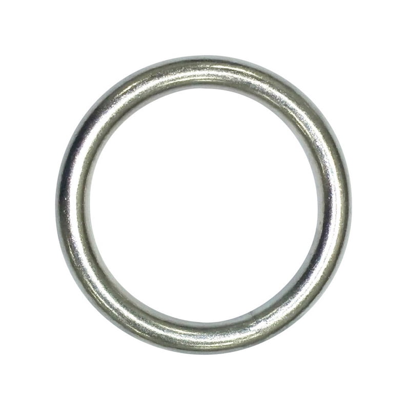 Baron Large Nickel Plated Silver Steel 2 in. L Ring 1 pk