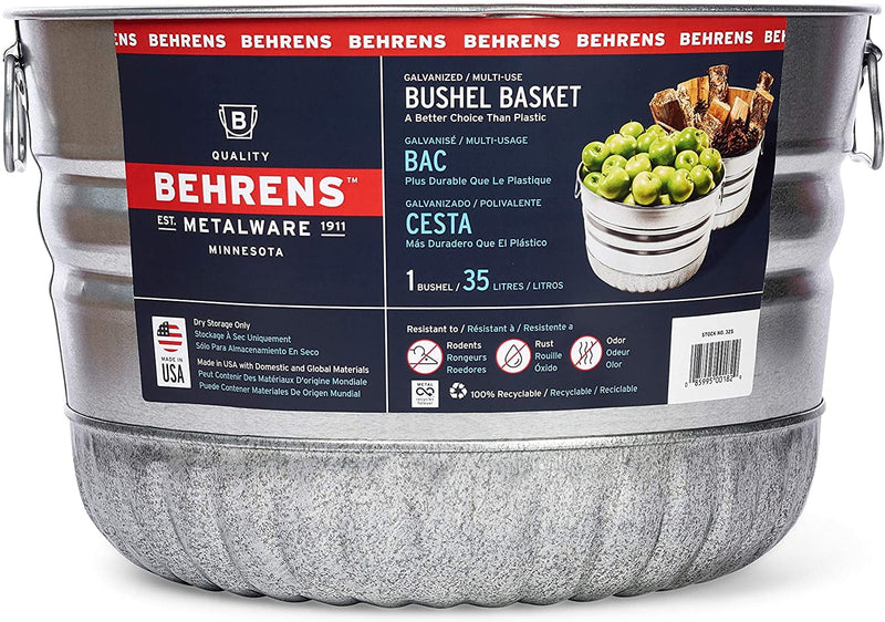 Behrens 9.3 gal Steel Bushel Basket Round