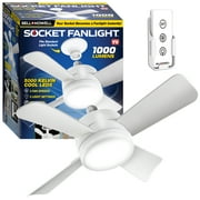 Bell & Howell 6 in. Matte White LED Indoor Socket Fanlight