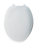 Bemis Elongated White Plastic Toilet Seat