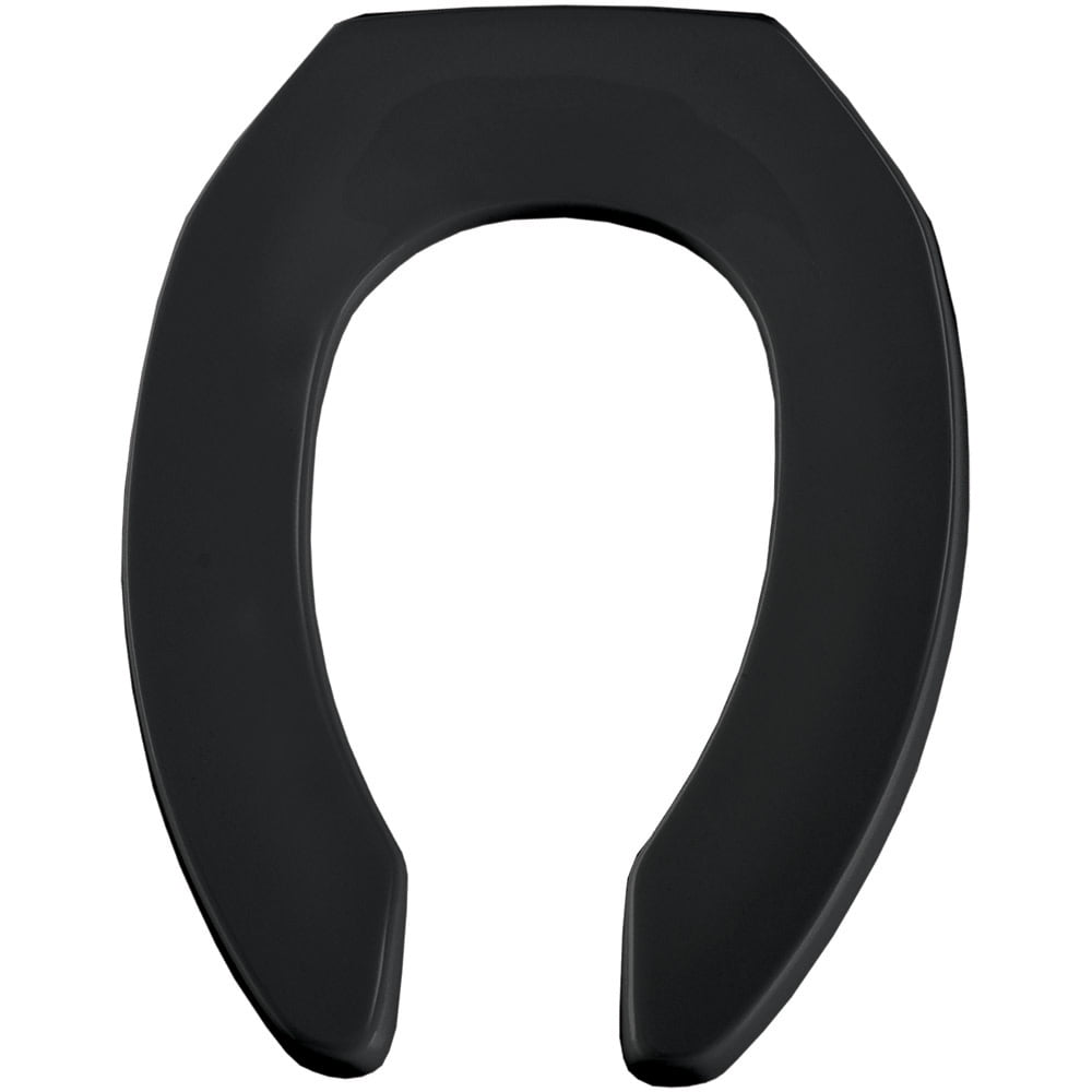 Bemis Elongated Black Plastic Toilet Seat