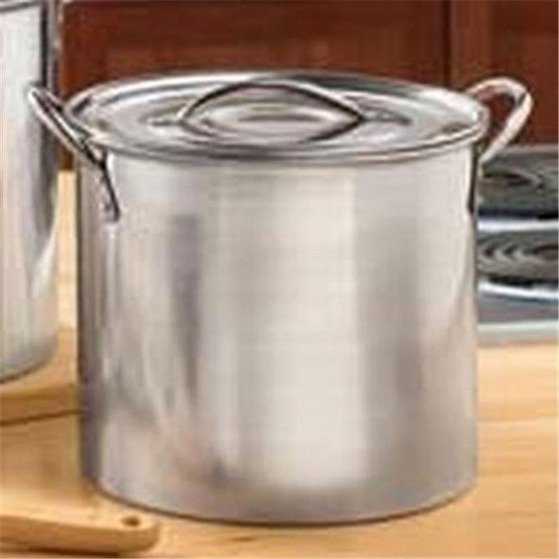 Bene Casa Stainless Steel Stock Pot 9.21 in. 12 qt Silver