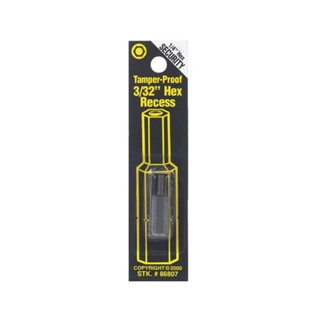 Best Way Tools Hex 3/32 in. X 1 in. L Screwdriver Bit Carbon Steel 1 pc