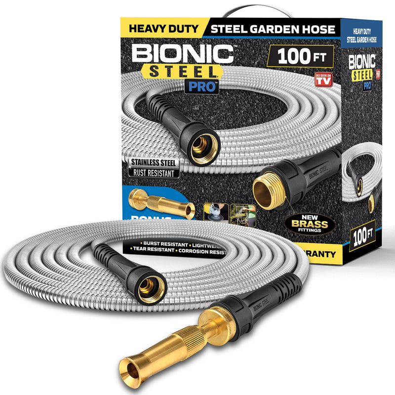 Bionic Steel Pro 5/8 in. D X 100 ft. L Heavy Duty Commercial Grade Garden Hose