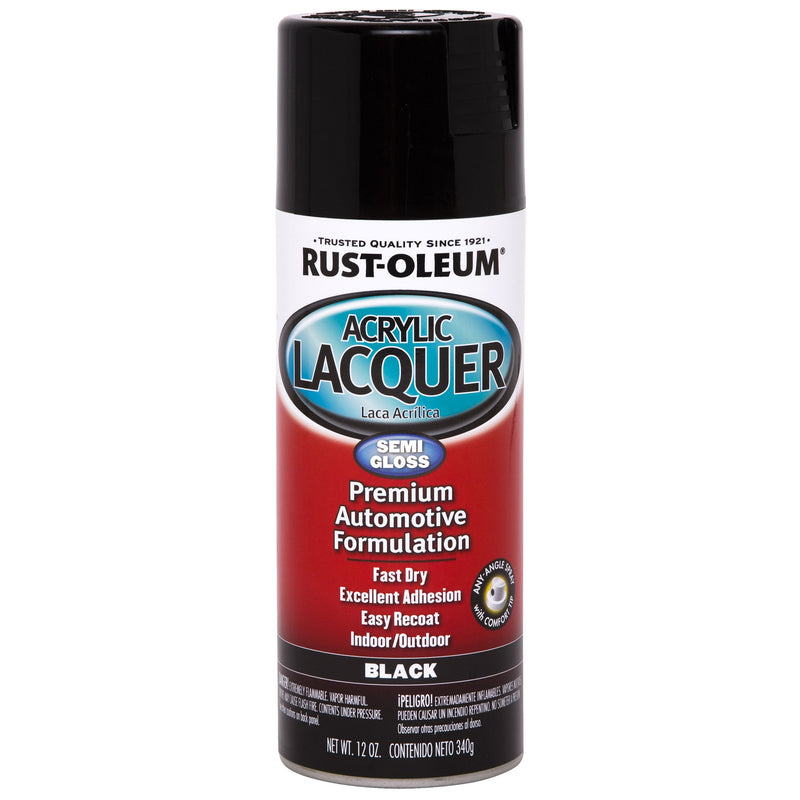 Rust-Oleum Automotive Lacquer Gloss Black Automotive Acrylic Lacquer Spray 12 oz