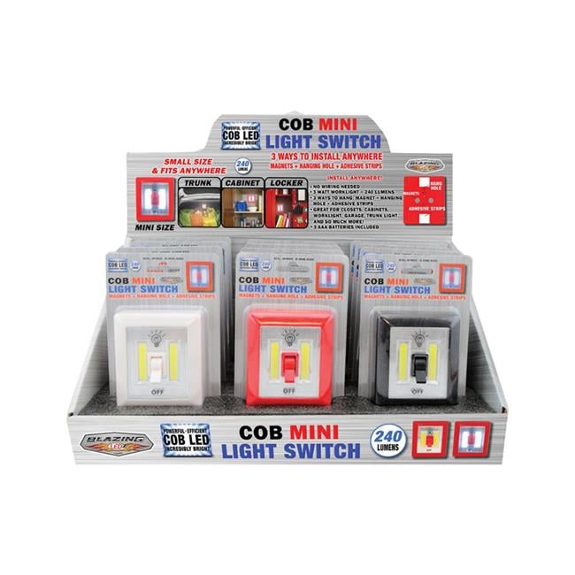 Blazing LEDz COB Mini Manual Battery Powered LED Light Switch