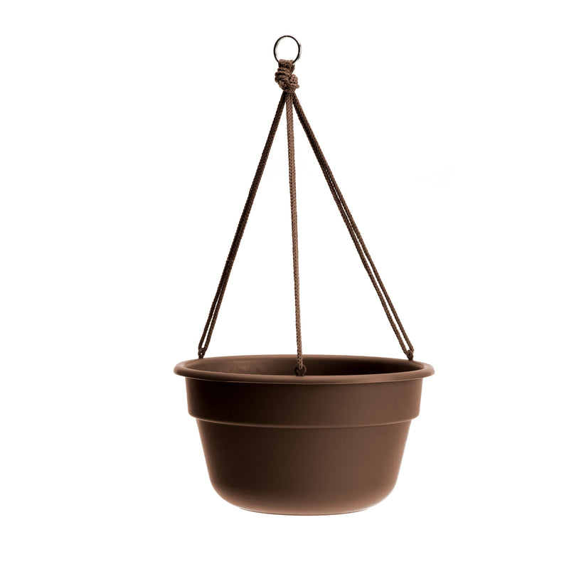 Bloem 6.8 in. H X 12.4 in. D Resin Hanging Basket Chocolate