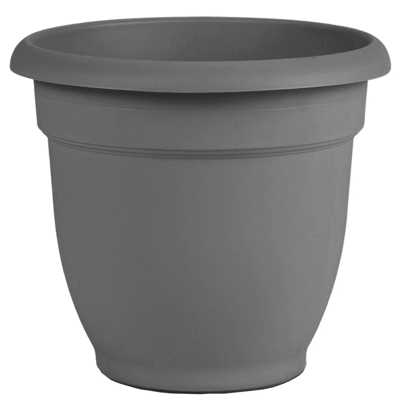 Bloem Ariana 13.7 in. H X 17.6 in. W X 16 in. D Plastic Planter Charcoal