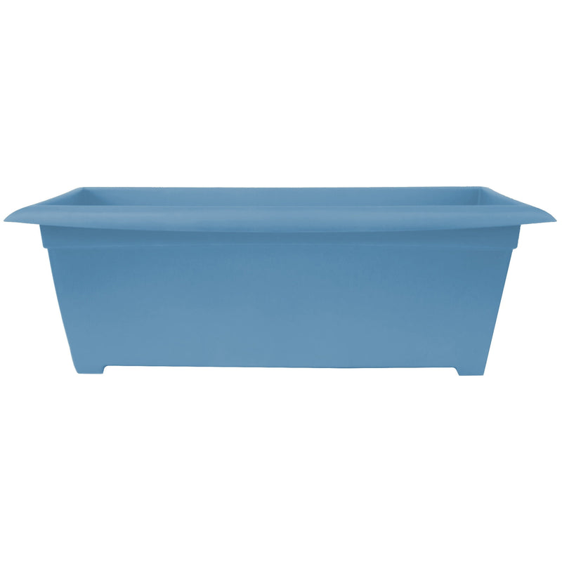 Bloem Dayton Ocean 9.5 in. H X 27 in. W X 11.75 in. D Resin Deck Planter Blue