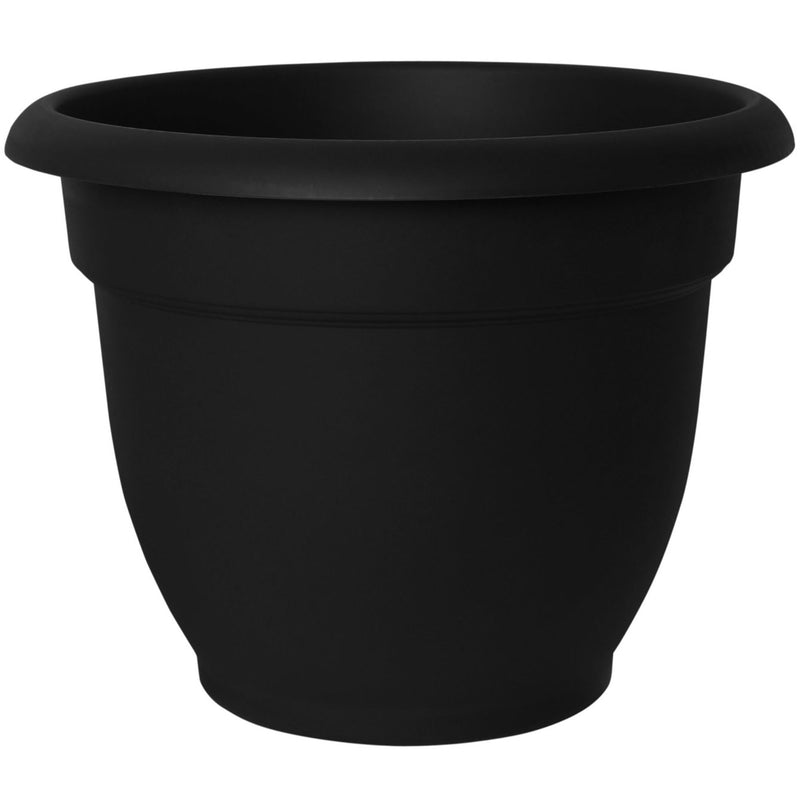 Bloem Ariana 10.2 in. H X 12 in. D Resin Elegant Planter Black