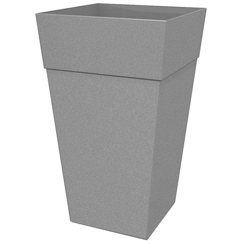 Bloem Finley 25 in. H Plastic Planter Cement