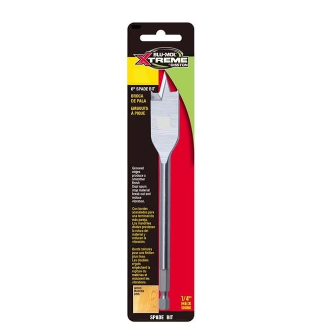 Blu-Mol Xtreme 3/4 in. X 6 in. L Carbon Steel Spade Bit Hex Shank 1 pk