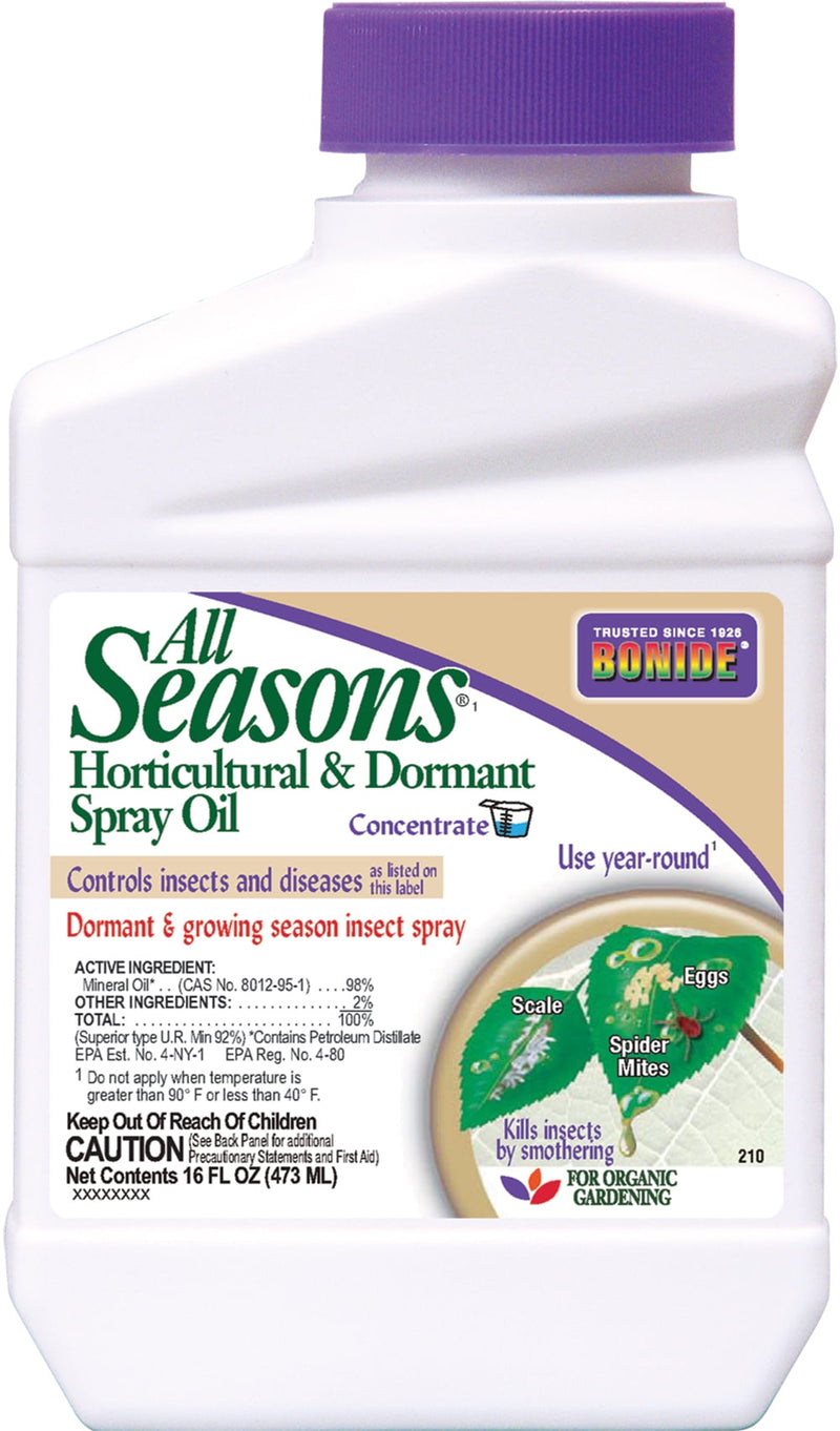 Bonide All seasons Organic Horticultural Spray Oil Liquid Concentrate 16 oz