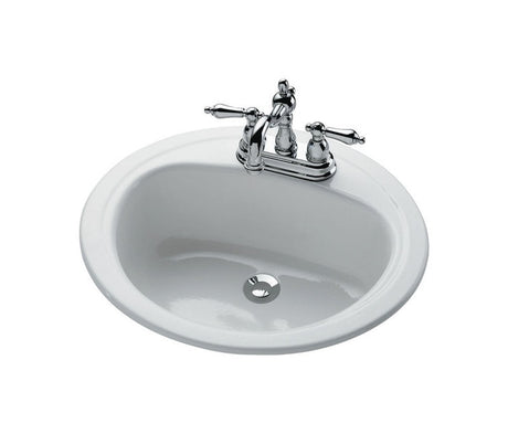 Bootz Laurel Enameled Steel Bathroom Sink 19 in. W X 6.5 in. D White