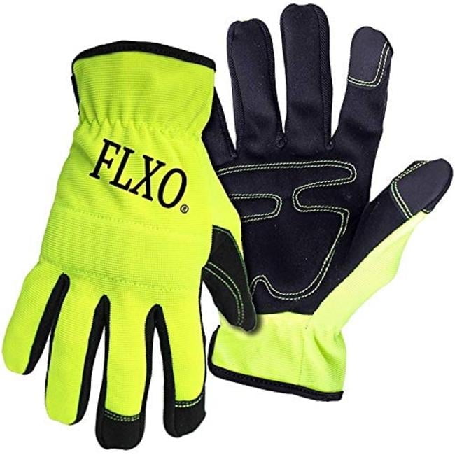 Boss Men's Indoor/Outdoor Touchscreen Mechanic's Glove High-Vis Green XL 1 pair