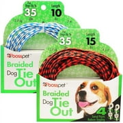 PDQ Blue / White Tie-Out Poly Dog Tie Out Rope Small/Medium