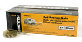 Bostitch 1 in. L X 14 Ga. Angled Coil Galvanized Roofing Nails 15 deg 7200 pk