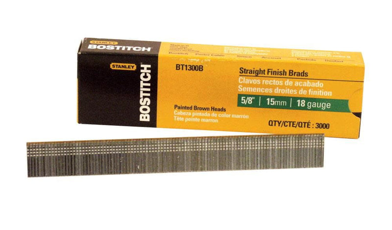 Bostitch 5/8 in. L X 18 Ga. Straight Strip Galvanized Brad Nails 3000 pk